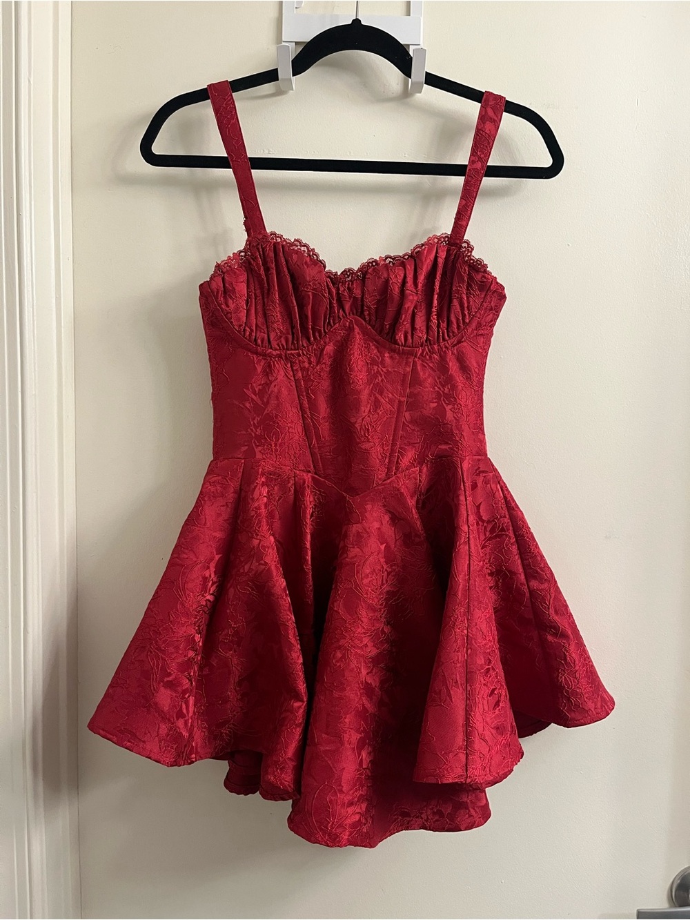 Babyboo Emelie Playsuit Mini Dress in Red Size Small - Picture 2 of 10
